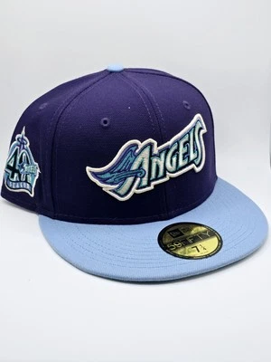 Anaheim Angels Purple Sky 40th Anniversary New Era Exclusive Fitted Hat SZ 7 1/4 - Image 1 of 4