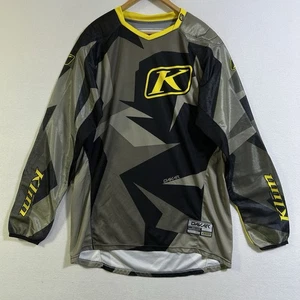 Mens 2XL XXL Klim Dakar Motocross Supercross Jersey Gray Yellow Off-road - Picture 1 of 11