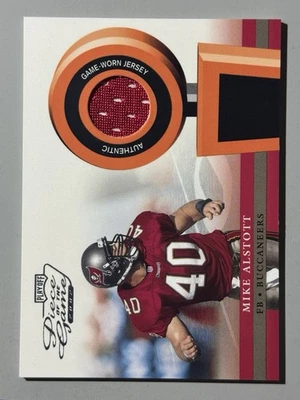 Mike Alstott 2002 Playoff Piece of the Game Used Jersey Patch Relic Tampa Bucs - Image 1 of 3