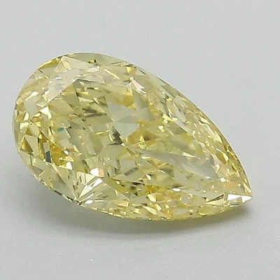 1.51 Cts Pear CVD Fancy Vivid Yellow VS1 IGI Certified Lab Grown CVD Diamond - Image 1 of 4