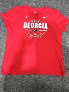 Nike Georgia Bulldogs T-Shirt Herren Large Rot Tee UGA National Championship 2021 - Bild 1 von 11