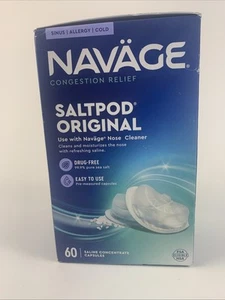 Navage Saltpod Original 60 Saline Concentrate Capsules -New In Box EXP 05/2028 - Picture 1 of 8