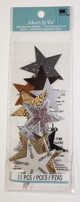 Pegatinas 3D Oro Bronce Estrellas Celebración Brillo Acentos Jolee's Boutique 2013 Foto 1 de 2