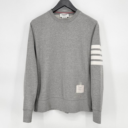 Thom Browne Felpa Diagonale Grigio 12345 70527760