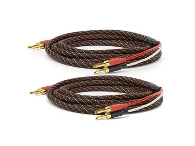 2x 2m Dynavox Perfect Sound Flex Lautsprecherkabel mit Bananenhohlstecker 208084