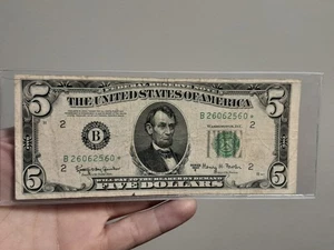 1950 E $5 Federal Reserve Star Replacement Note - Picture 1 of 6