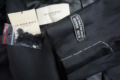 Burberry London Charcoal Gray S150s Wool 2 Pc Suit Jacket Pants 42R BRAND NEW - Image 1 of 4
