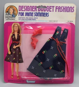 Vintage 1970er The Bionic Woman Moden für Jaime Sommers Puppe Mittagessen Date Kleid - Bild 1 von 12