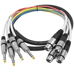 - SAXT-4x5F - 4 Channel 1/4" TRS to XLR Female Snake Cable - 5 Feet Long - Se... - Picture 1 of 4
