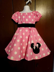 Disney Pink Minnie Mouse w/slip 4T-8Y (6m-3T another listing) Holiday/Christmas - Picture 1 of 3