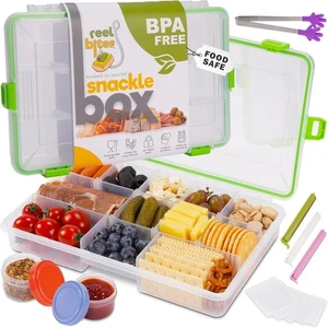 Contenedor de caja de bocadillos pequeña sin BPA Reel Bites para viajes - contenedor de bocadillos - Imagen 1 de 10
