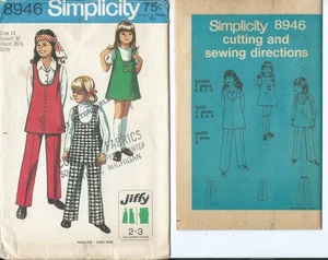 S 8946 sewing pattern 70's boho JUMPER trendy TUNIC Jiffy PANTS sew Girl size 14 - Picture 1 of 1