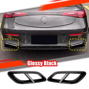 Black exhaust tailpipe trims For Mercedes Benz CLE-Class Coupe C236 - Picture 1 of 4