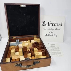 Cathedral Medieval Game of Strategy Wood with Deluxe Case Vintage 1987 Complete - Picture 1 of 11