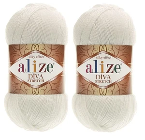 Diva Stretch Garn Handstricken Menge 2 Knäuel 200gr 875yds Elastisch Mikrofaser... - Bild 1 von 5