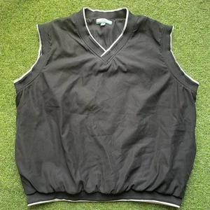 Pullover vintage Snake Eyes uomo nero scollo a V giacca a vento gilet senza maniche taglia 2XL - Foto 1 di 7