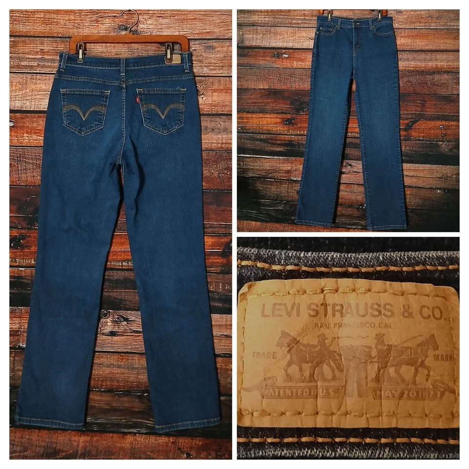 Jeans Levis 512 Talla 12 Perfectamente Adelgazantes Pierna Recta Azul Denim Elástico Foto 1 de 4