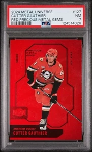 Cutter Gauthier 2024-25 Skybox Metal Universe Rookie PMG Red /100 PSA 7 - Bild 1 von 2