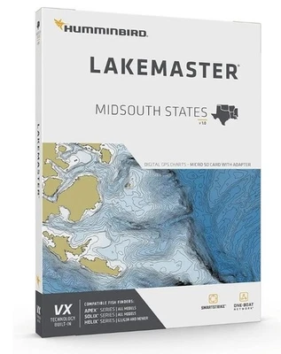 Humminbird 601005-1 LakeMaster - Midsouth States V1 - Image 1 of 2