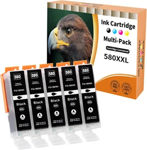 5x 580XL PGBK Druckerpatronen für Canon PGI-580 Pixma TS6350 TR8550 Schwarz - Bild 1 von 7