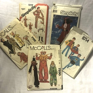 5 Vintage Kostüm Schnittmuster für Kinder, Simplicity, McCall’s 1978-1986 - Bild 1 von 1