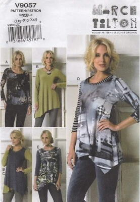 Vogue Sewing Pattern 9057 EASY Top Knit Fabric by Marcy Tilton Size 16 - 26 NEW - Image 1 of 4