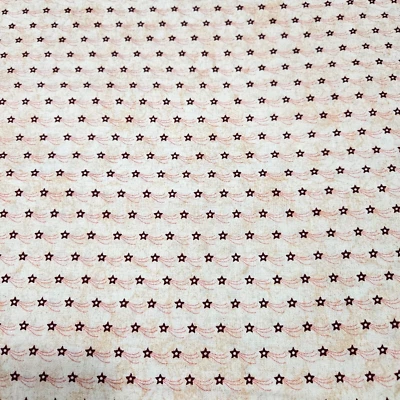 Liberty Companions BTY Gallo Rojo Rojo Estrellas Fugaces en Tonal Beige Foto 1 de 3