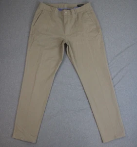 Bonobos Pants Mens 34 X 32 Beige Stretch Slash Pockets Mid-Rise Straight Leg - Picture 1 of 9