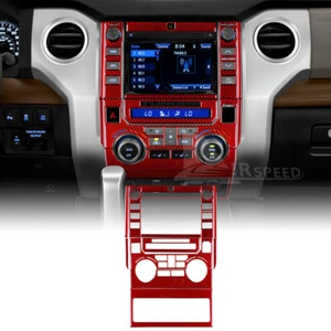 For Toyota Tundra 2014-21 Red Center Control Console Cover Sticker Carbon Fiber - Picture 1 of 9