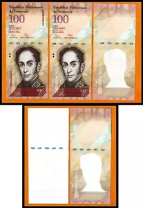 Venezuela UNC Banconote Progressive Proof (5 Pezzi) 100 Bolivares 2014 Esemplare - Foto 1 di 5