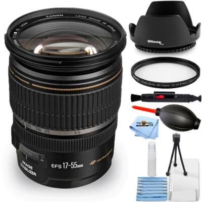 Canon EF-S 17-55mm f/2.8 IS USM Zoom Lens 1242B002 - Essential UV Filter Bundle - Image 1 of 4