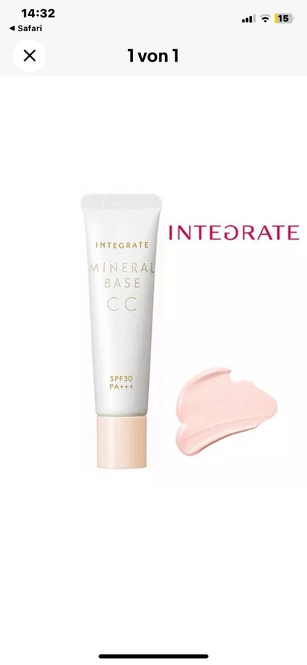 [Integrate] Mineral Base Color Control Crema Cc SPF30 Pa 20g Nuevo - Bild 1 von 2