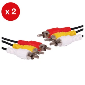 1.5m 3 RCA Male to 3 RCA Male Composite Cable - Picture 1 of 1