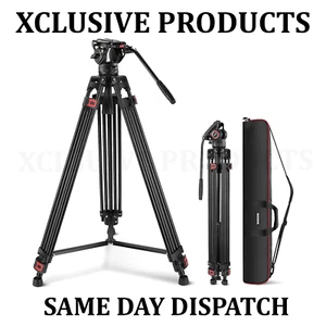 NEEWER TP74 74" Video Tripod with Adjustable Damping Fluid Head - DJI Compatible - Picture 1 of 11