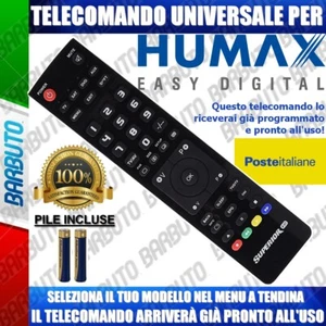 HUMAX UNIVERSAL FERNBEDIENUNG KLICKEN SIE AUF IHR MODELL SIE ERHALTEN ES BEREITS FERTIG - Bild 1 von 1