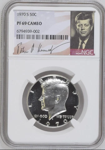 1970 S Kennedy Half Dollar NGC PF69 Cameo Cover