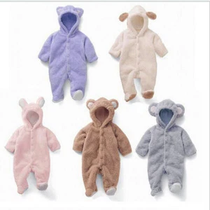 Newborn Baby Boy Girl Kids Bear Hooded Romper Jumpsuit Bodysuit Clothes Outfits＊ - Picture 1 of 16