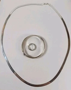 Sterling .925 Necklace 26" / Ring Size 6 / Bracelet 8" - Picture 1 of 9