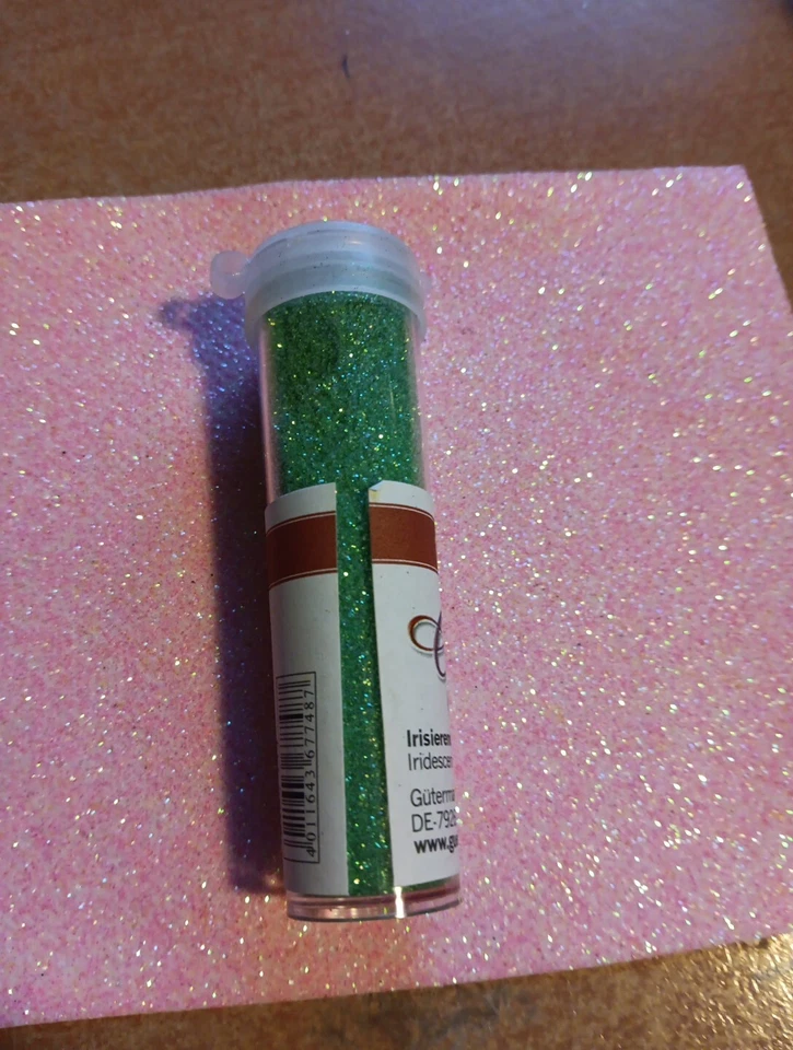 BRILLOS ARTESANALES PARA ÁLBUMES DE RECORTES/REVISTAS NUEVOS (GLITTERS911) Verde Foto 1 de 1