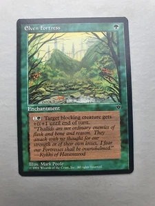 Elven Fortress, MTG Fallen Empires (1994) Common Green Enchantment NM - Picture 1 of 2