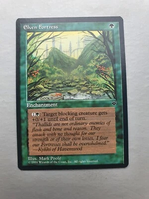 Elven Fortress, MTG Fallen Empires (1994) Common Green Enchantment NM - Image 1 of 2