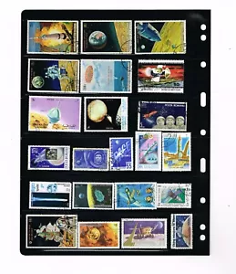 SPACE STAMPS LOT #3 WORLDWIDE STAMPS (48) USED 1961+ ROMANIA MONGOLIA PARAGUAY+ - Picture 1 of 2