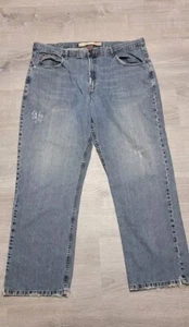 Pantalones de mezclilla para hombre CHAPS pierna recta azul desgastado etiqueta talla 40x32 (real 39x30) - Imagen 1 de 15