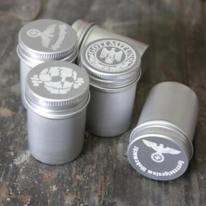 Dose Metall Alu Schraubdeckel Blechdose WH Retro Skull Reichsadler Gott mit uns - Bild 1 von 13