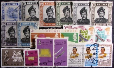 1947-86 BRUNEI #69-339: F/VF MH/ Used Remainder lot of 19 All Different - Image 1 of 2