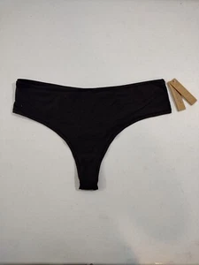 SKIMS Women's Fits Everybody Thong Color Onyx Size 4X PN-THG-2028 - Picture 1 of 9