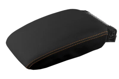 Tapa de consola de cuero para Volkswagen EOS 2007-2015 puntada naranja Foto 1 de 4