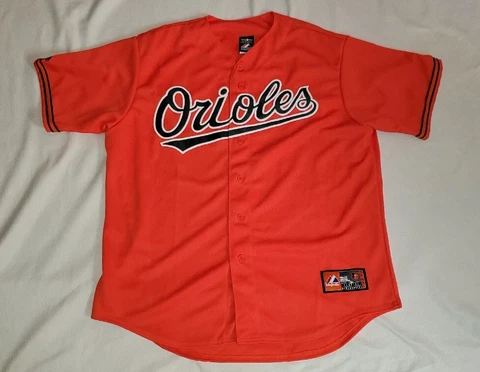 BALTIMORE ORIOLES*Mens orange/black MLB baseball jersey by Majestic * size XL Cover