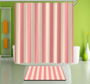 Pink Nice Cop aterproof Bathroom Polyester Shower Curtain Liner Water Resistant - Foto 1 di 6