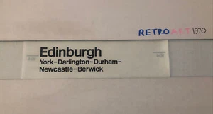 British Rail Train Blind X3 Edinburgh York Newcastle Darlington Durham Berwick - Picture 1 of 9